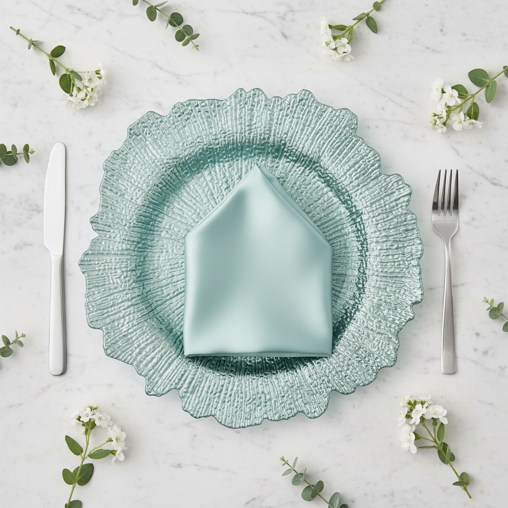 Reef Acrylic Charger Plate - Light Turquoise