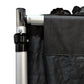 Roll up flower wall backdrop black pocket close up