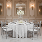 Rosette Satin Table Overlay Topper 85"x85" - White