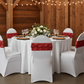 Rosette Spandex Chair Sash Band - Red