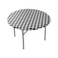 36 round elastic tabletop cover waterproof black top view