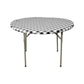 48 round elastic tabletop cover waterproof black full view