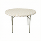 48 round elastic tabletop cover waterproof champagne side view
