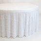 Flurries 120" Round Tablecloth - White