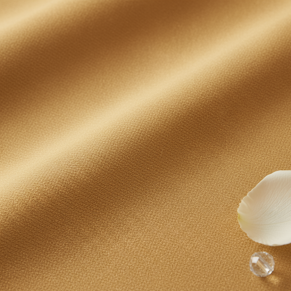 Round Premium Polyester 132" Tablecloth - Gold