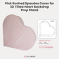 Ruched Spandex Cover for 3D Tilted Heart Backdrop Prop Stand Pink infographic
