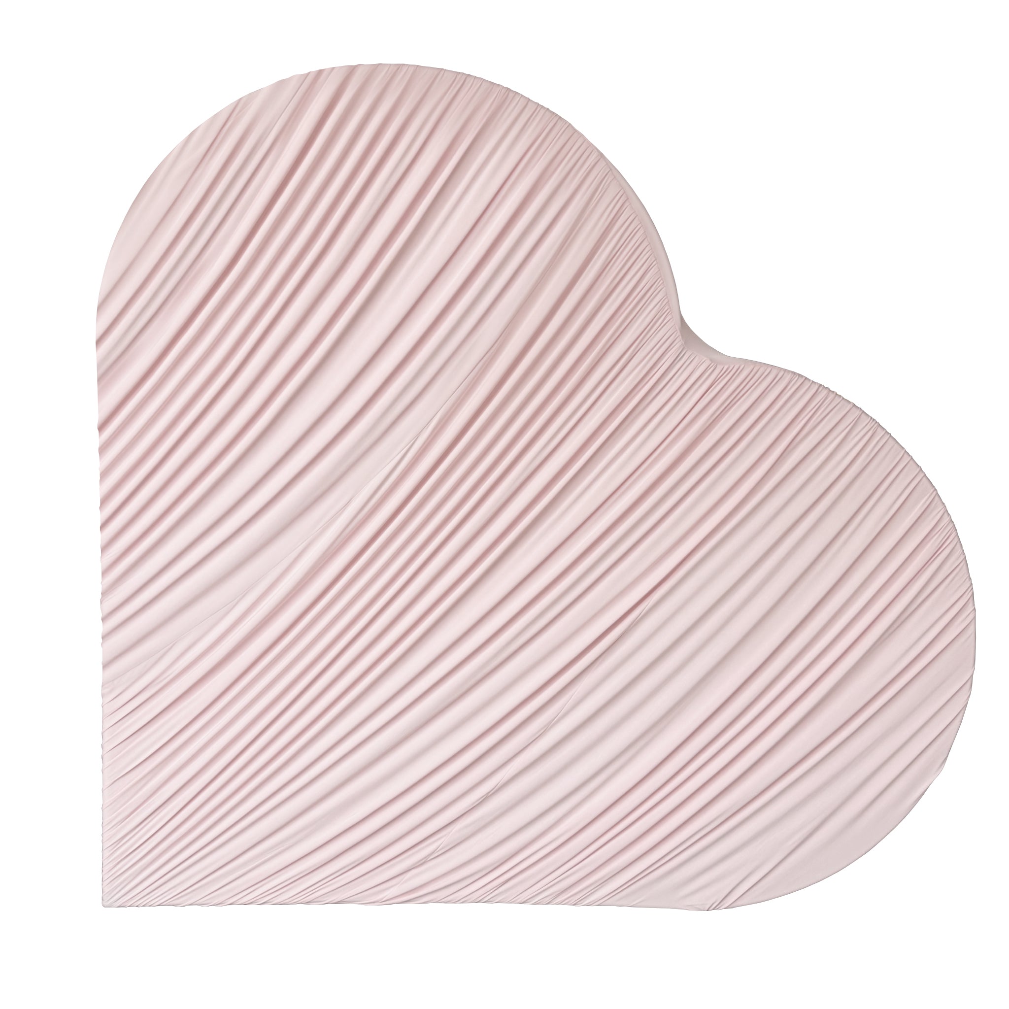 Ruched Spandex Cover for 3D Tilted Heart Backdrop Prop Stand - Pink - CV Linens
