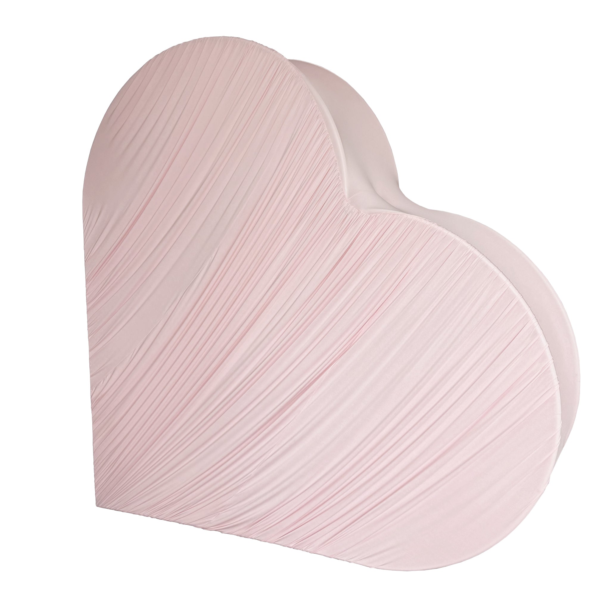 Ruched Spandex Cover for 3D Tilted Heart Backdrop Prop Stand - Pink - CV Linens