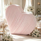 Ruched Spandex Cover for 3D Tilted Heart Backdrop Prop Stand - Pink - CV Linens