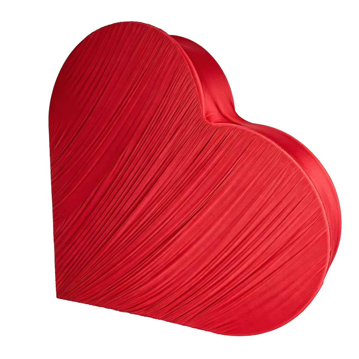 Ruched Spandex Cover for 3D Tilted Heart Backdrop Prop Stand - Red - CV Linens