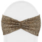 Glitz Ruffle Sequin Spandex Chair Band Sash - Champagne 