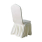 Ivory ruffled pleated bottom Spandex banquet chair cover back 