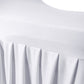 White ruffled pleated bottom Spandex banquet chair cover pleated close up