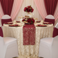 bridal shower showing Ruffled Spandex Chair Band - Burgundy on top of white chair cover