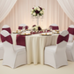 wedding reception using Ruffled Spandex Chair Band - Burgundy on top of white chair cover