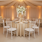 Satin 108" Round Tablecloth - Champagne | napkin | charger plate | centerpiece | wine goblet |