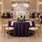 Satin 108" Round Tablecloth - Eggplant/Plum
