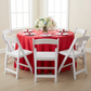 Satin 108" Round Tablecloth - Red