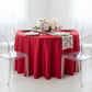 Satin 108" Round Tablecloth - Red