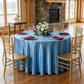 Steele Blue satin winter birthday table