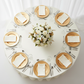 top view showing Satin 120" Round Tablecloth - Ivory
