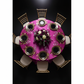 Satin 120" Round Tablecloth - Magenta Violet | charger plate | napkin | wine goblets |