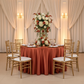Satin 120" Round Tablecloth - Rust