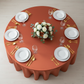 Satin 120" Round Tablecloth - Rust