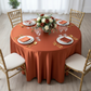 Satin 120" Round Tablecloth - Rust