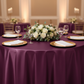 Satin 120" Round Tablecloth - Sangria | charger plate | napkin | wine goblets