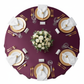 Satin 120" Round Tablecloth - Sangria | charger plate | napkin | wine goblets