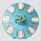 Satin 132" Round Tablecloth - Aqua Blue