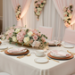 indoor birthday celebration with Satin Napkin 20"x20" - Blush/Rose Gold

