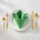 Satin Napkin 20"x20" - Kelly Green | dinner plate |