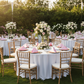 outdoor wedding reception with Satin Napkin 20"x20" - Medium Pink
