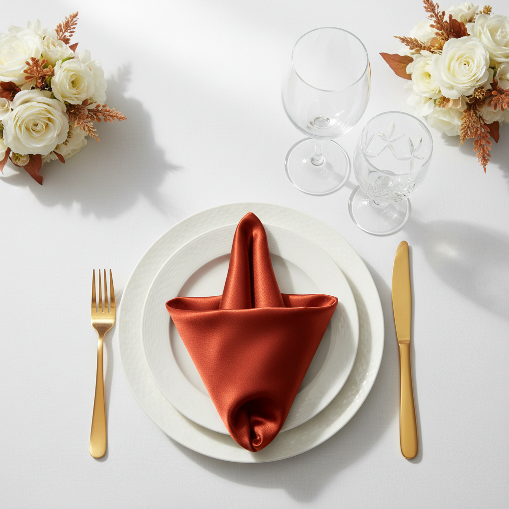 Satin Napkin 20"x20" - Rust