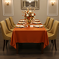 Satin Rectangular 60"x120" Tablecloth - Burnt Orange