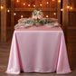 Satin Rectangular 90"x132" Tablecloth - Medium Pink | dinner plate | charger plate | napkin |
