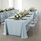 Satin Rectangular 90"x132" Tablecloth - Dusty Blue