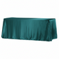 Satin Rectangular 90"x132" Tablecloth Peacock front view