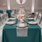 Satin Rectangular 90"x132" Tablecloth - Peacock for quinceanera table setup