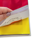 Satin Swatch Booklet close up of the name  label