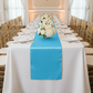 Satin Table Runner - Aqua Blue
