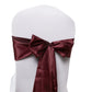 Standard Satin Chair Sash - Cabernet