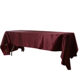 Satin Rectangular 60"x120" Tablecloth - Cabernet