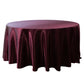 Satin 120" Round Tablecloth - Cabernet