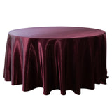 Satin 108" Round Tablecloth - Cabernet