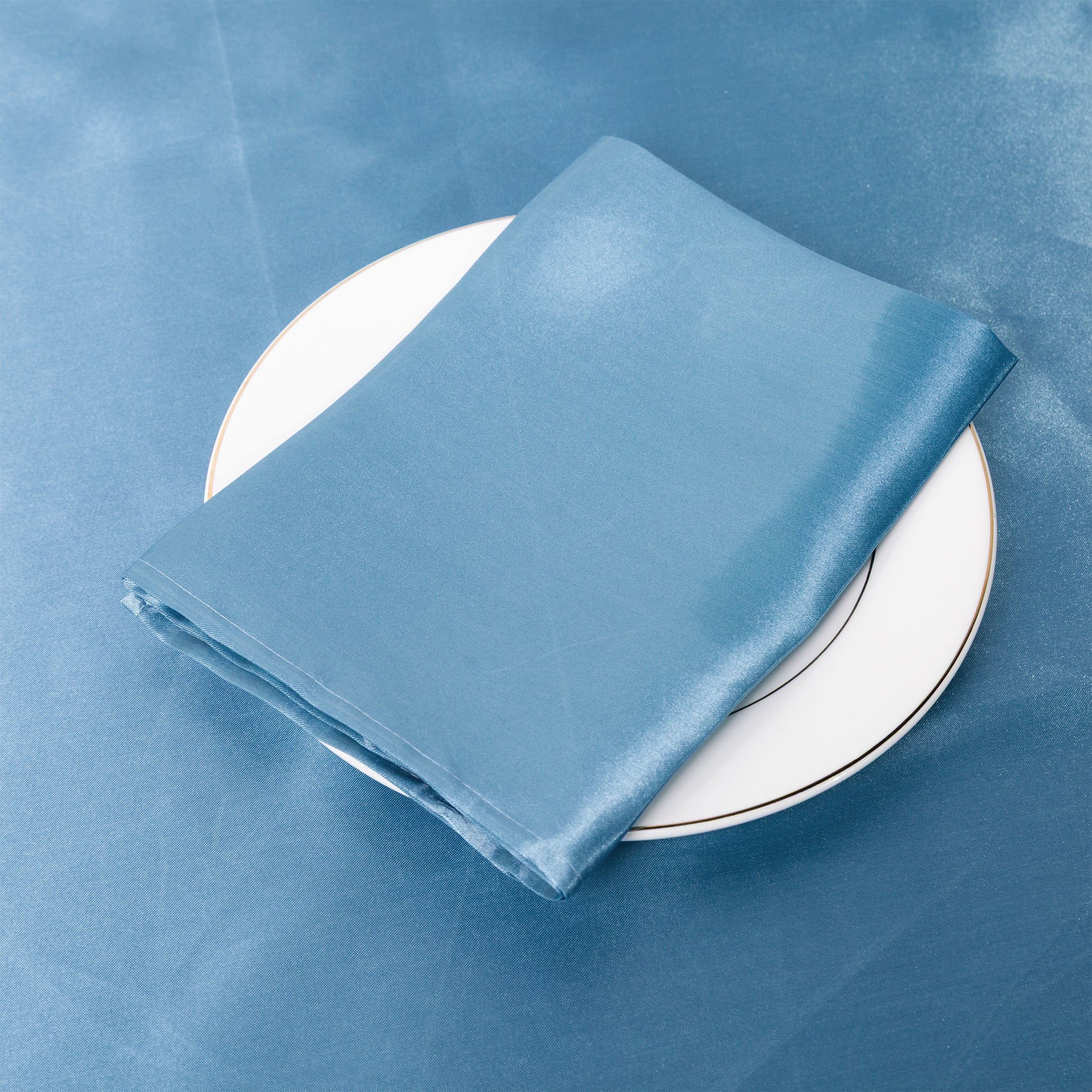 Satin Napkin 20"x20" - Steele Blue