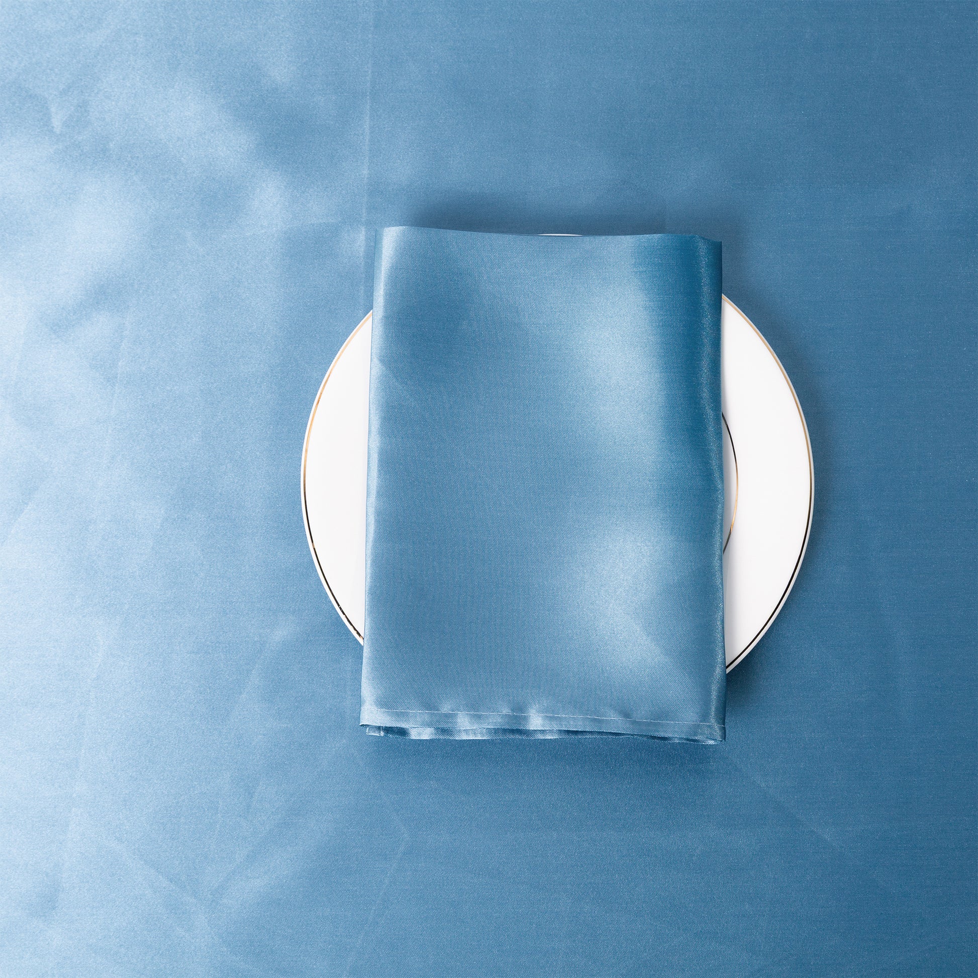 Satin Napkin 20"x20" - Steele Blue