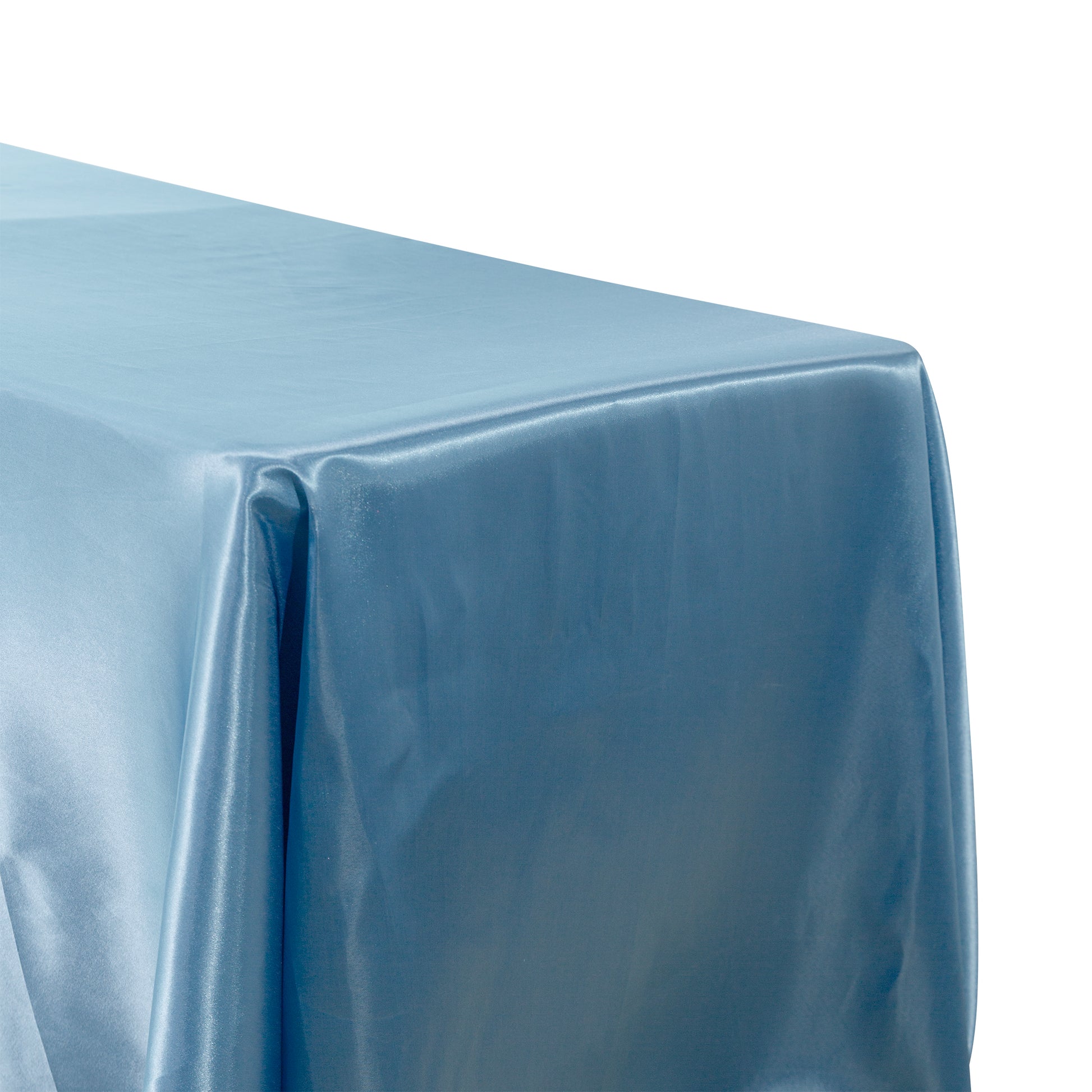 Satin Rectangular 90"x132" Tablecloth - Steele Blue